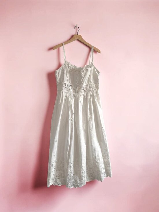 Ulla Johnson Dresses & Skirts - ULLA JOHNSON Celestia Broderie Anglaise Cotton Midi Dress, Sz12, Cowrie, NWT